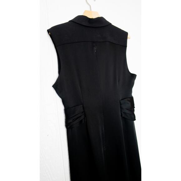 JONATHAN SIMKHAI Black Luxe Satin Twist Dress Size 10 MSRP $695 - Picture 9 of 15